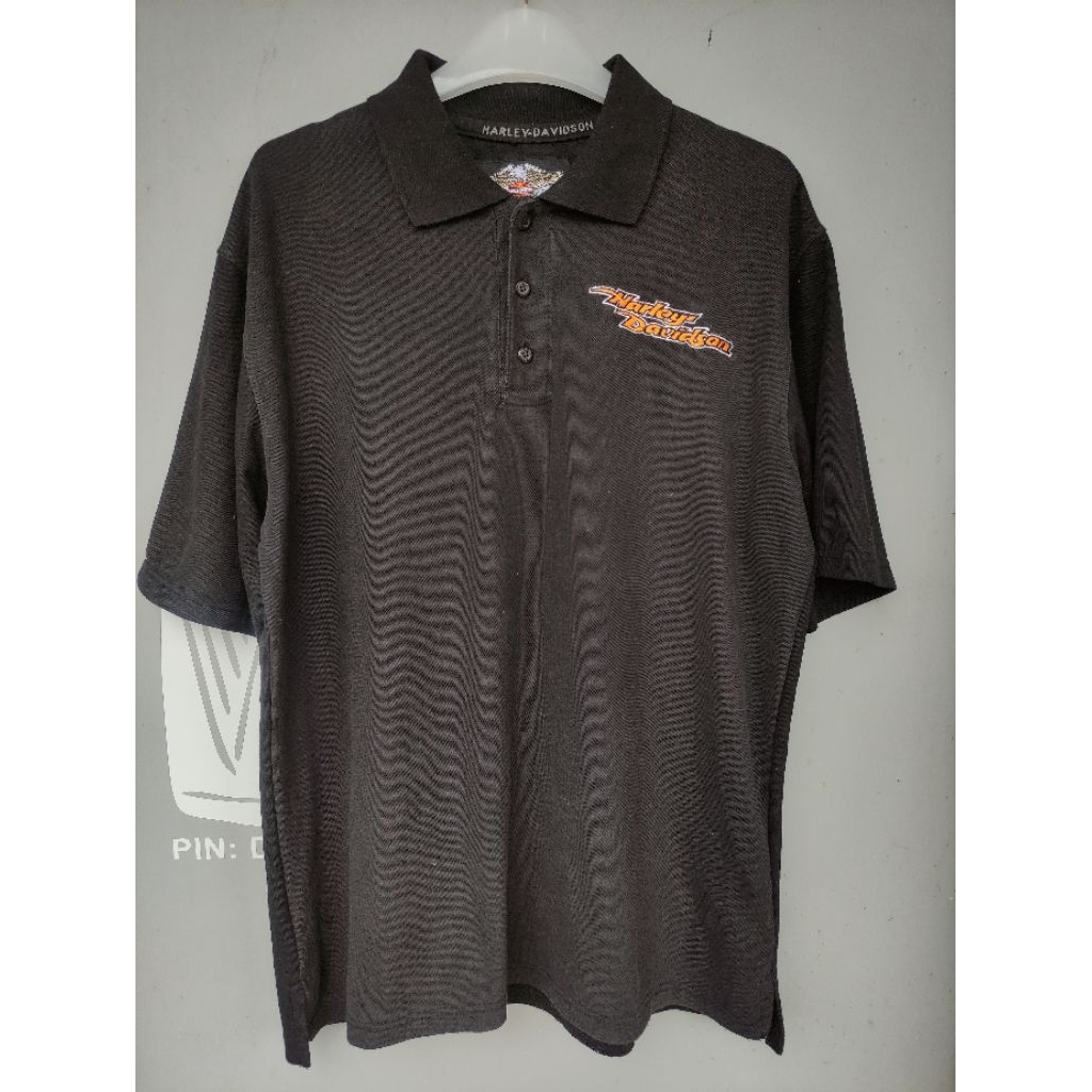 kaos kerah haley davidson / polo harley davidson / kaos motor