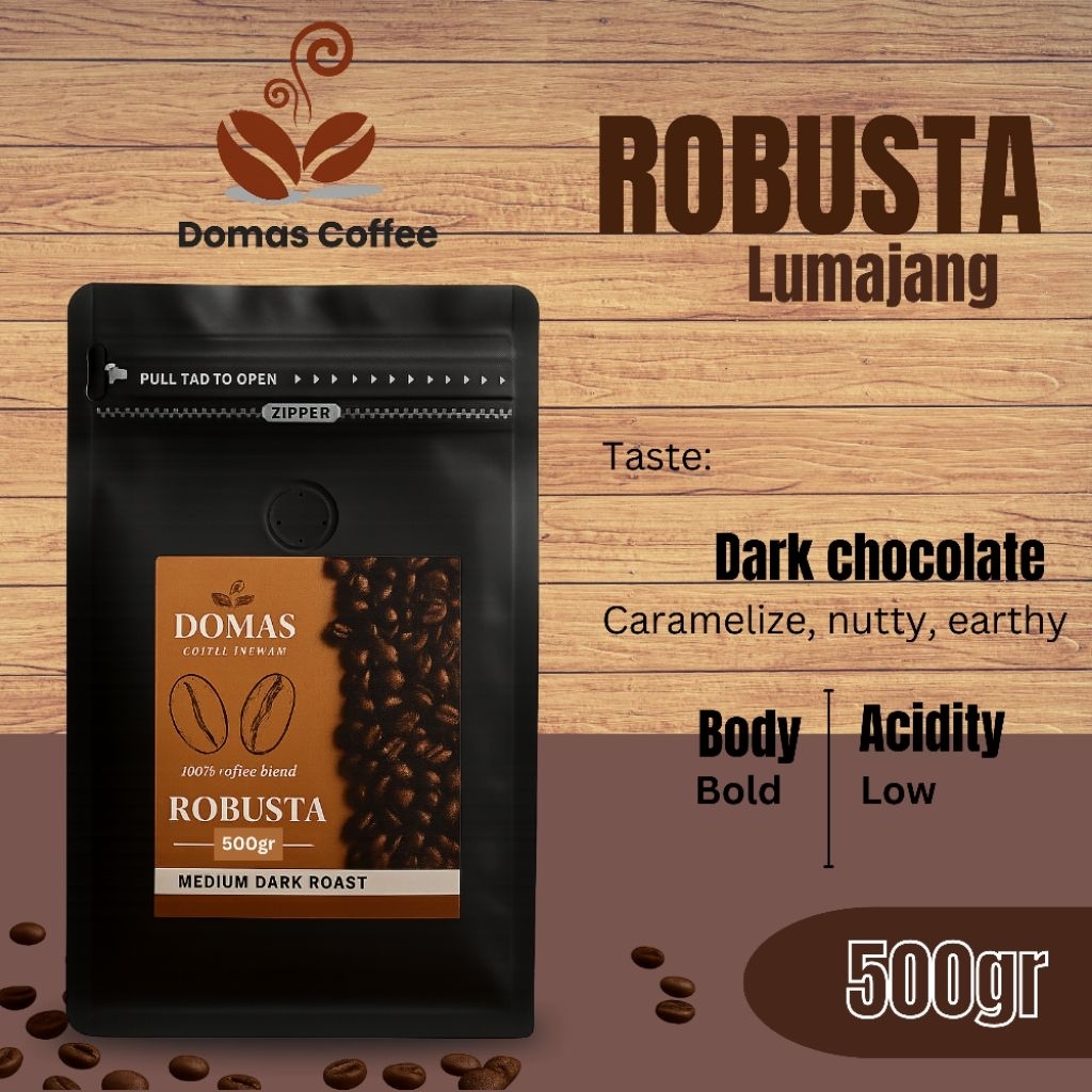 

Kopi Robusta Lumajang 500gr