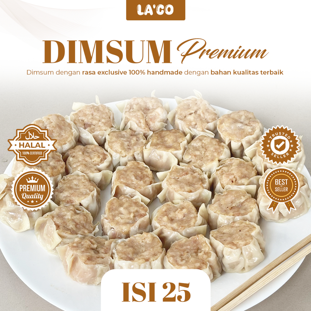 

Dimsum Ayam Frozen Premium Halal 25 PCS Free Saus Original