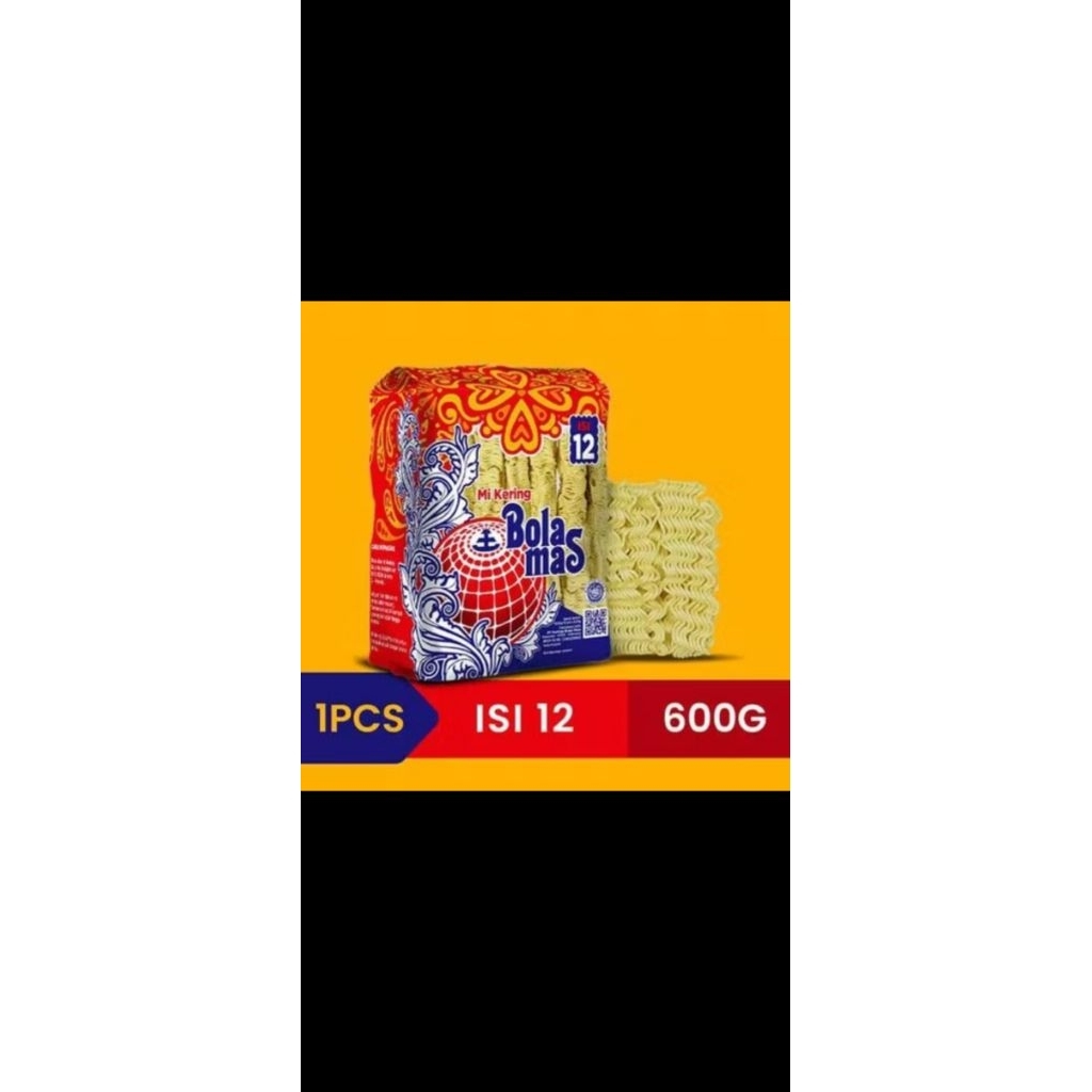 

Mie Kering Bola Mas 600gr isi 12 Keping Mie