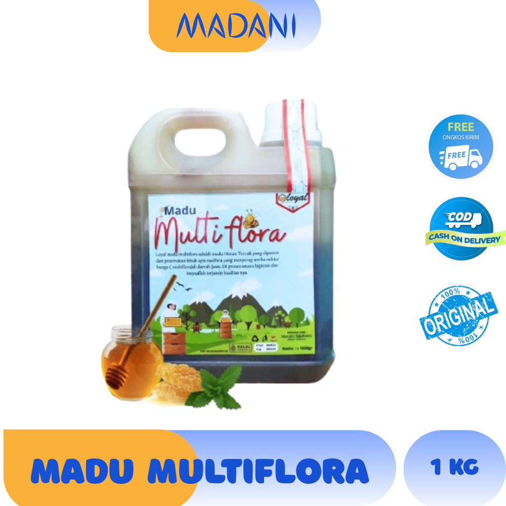 

Madu Asli 100% - Madu Murni Nektar Multiflora 1 Kg - Pure Natural Raw Honey