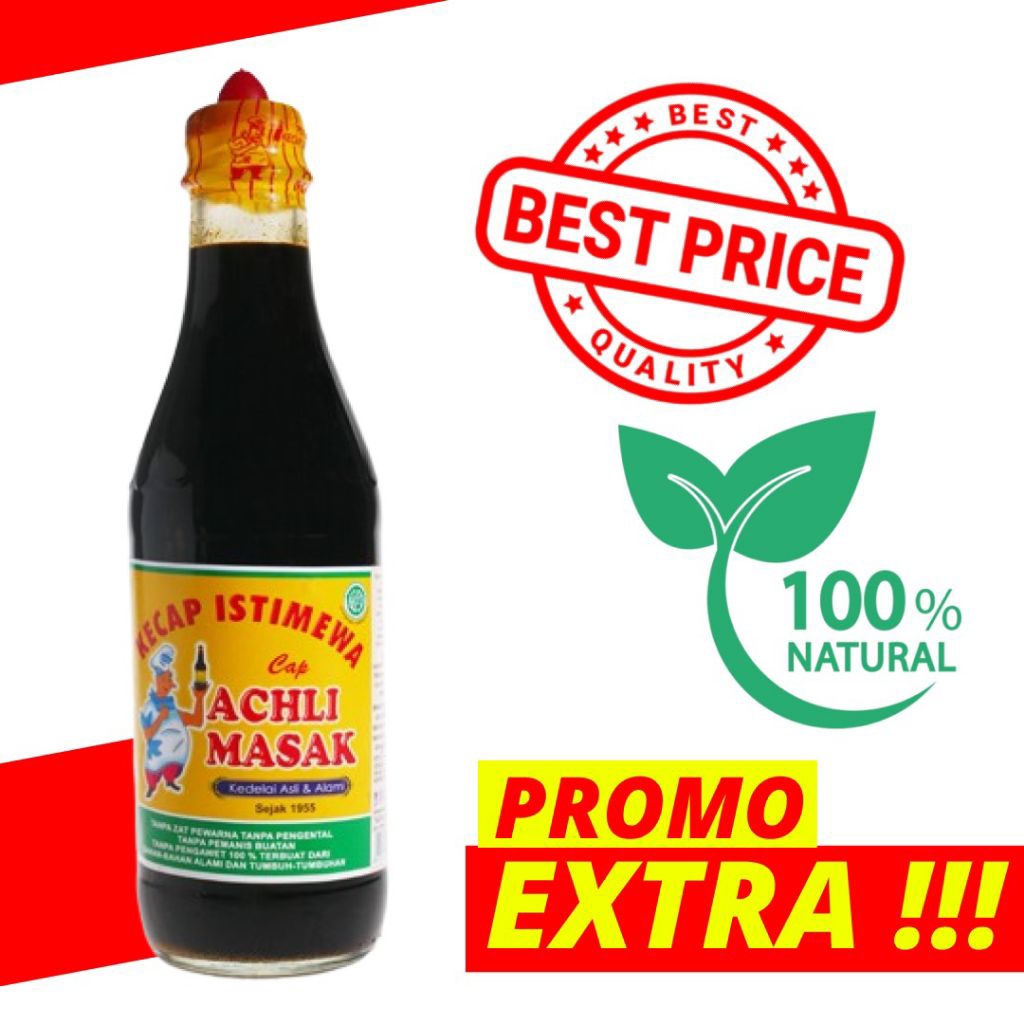 

KECAP MANIS ACHLI MASAK 350ML 100% HALAL TANPA BAHAN PENGAWET MAUPUN PENGENTAL (KHUSUS ATEA YOGYAKARTA)
