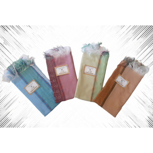 KHUSUS KAMU PRODUK Paket isi 10 PCS sorban tenun arafat syal motif songket Bintik Jagung Putih/Hitam