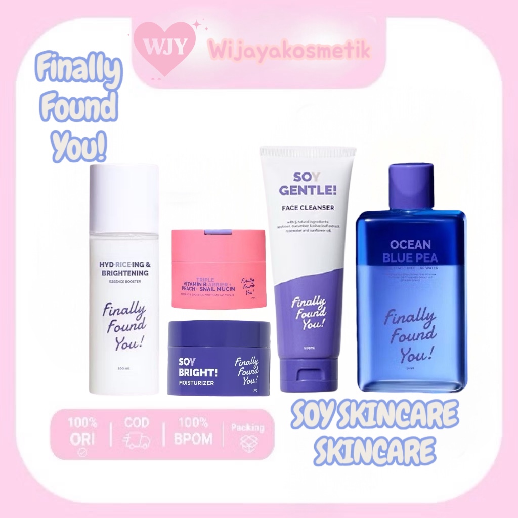 Wijaya kosmetik FINALLY FOUND YOU - SKINCARE SERIES - Perawatan Wajah Oat Soybean Rice Essence | Ser