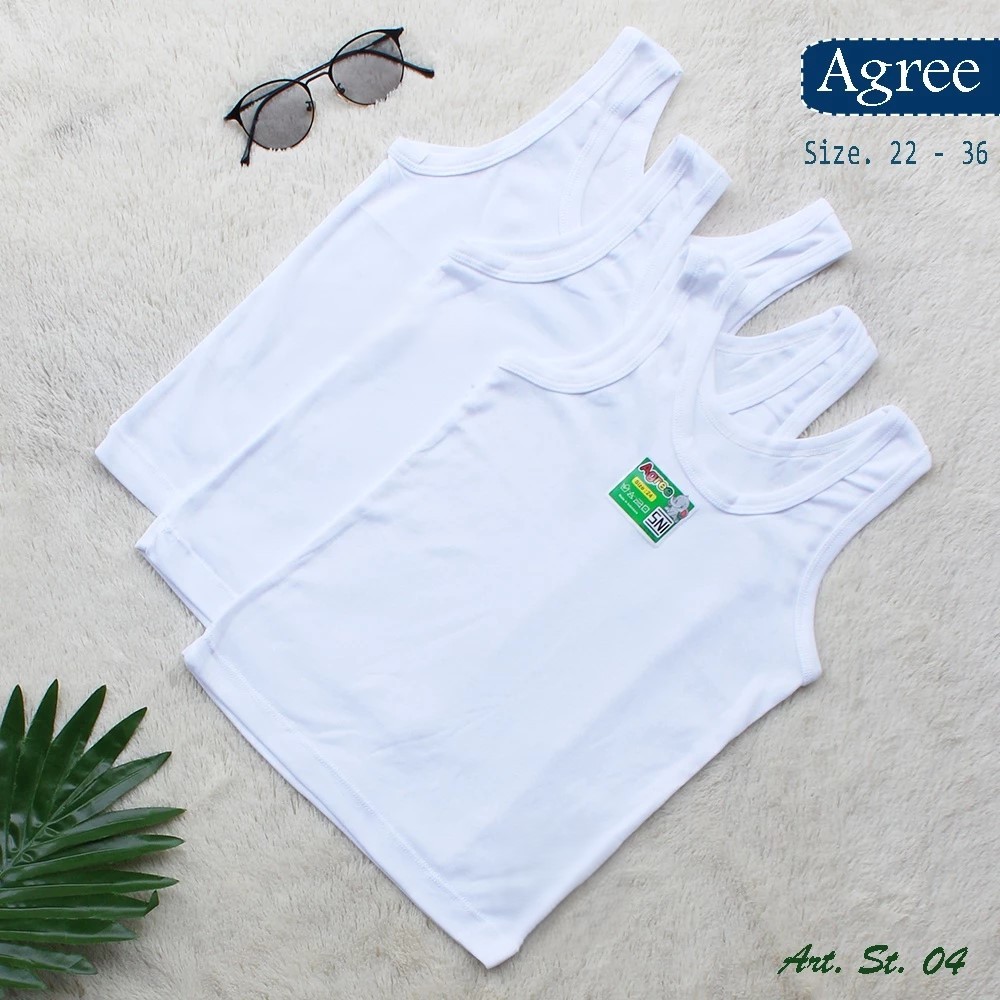 ( 6pc ) Singlet Agree Kids | Singlet Anak Agree ST 04 | Kaos Dalam Agree | Kaos Kutang | Kaos