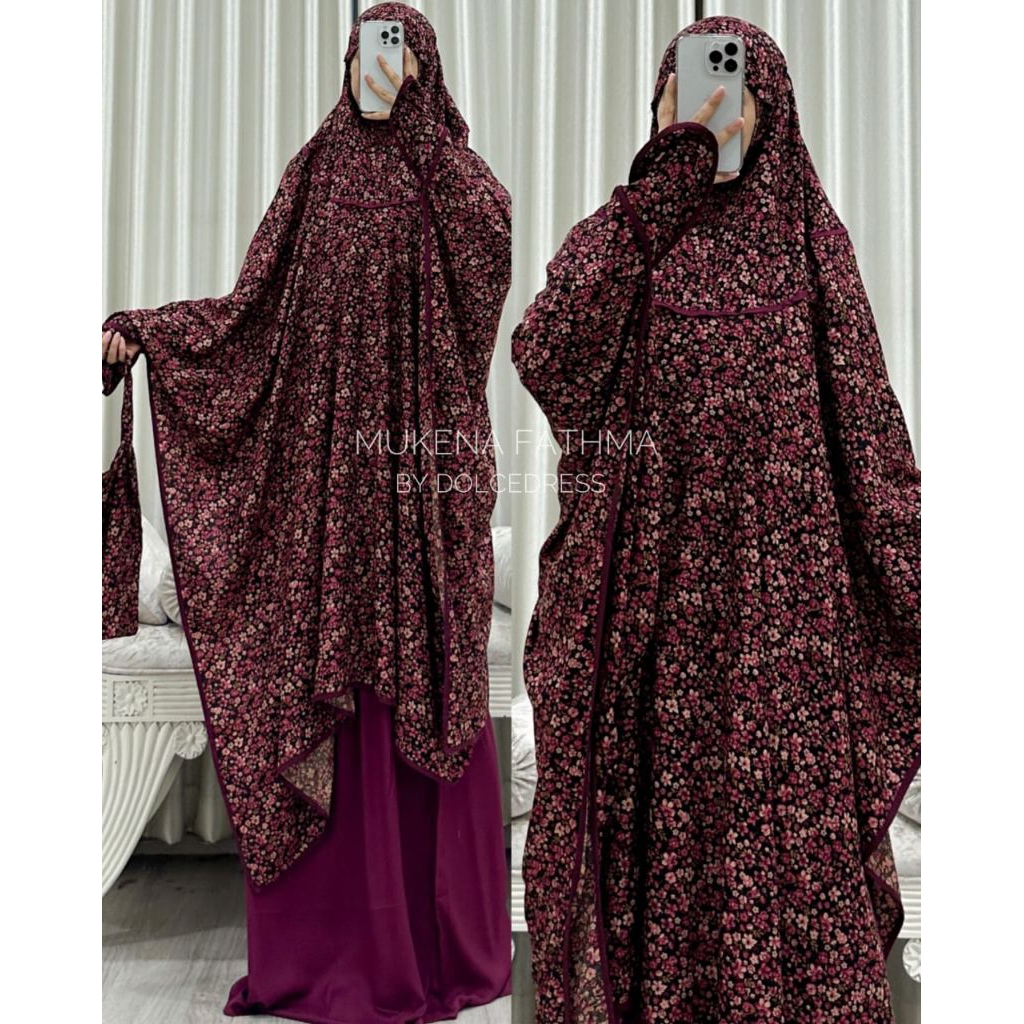 ReenaDaily MUKENA FATHMA BY DOLCE DRESS Mukena Atas Bawah - Daster Arab Bandung