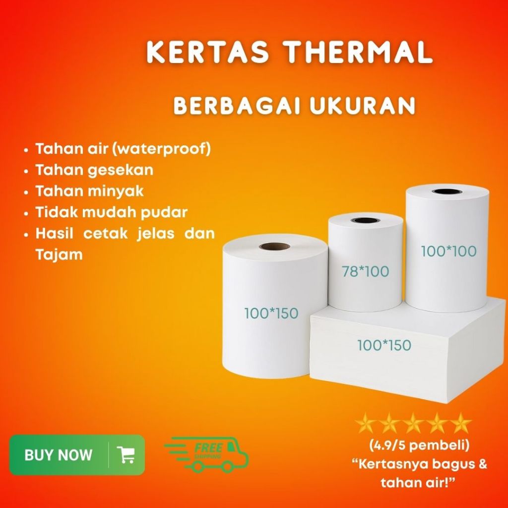 

Kertas Label Thermal 100*150, 100*100, 78*100 || ROLL & LIPAT >NEW UNBOXING SERIES<