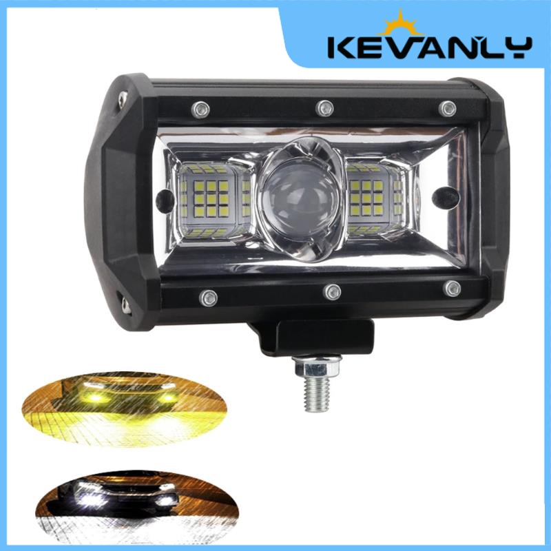 KEVANLY Lampu Sorot LED 12v-24v Super Terang Dua Mode Lampu Putih Lampu Kuning Lampu LED Mobil Lampu