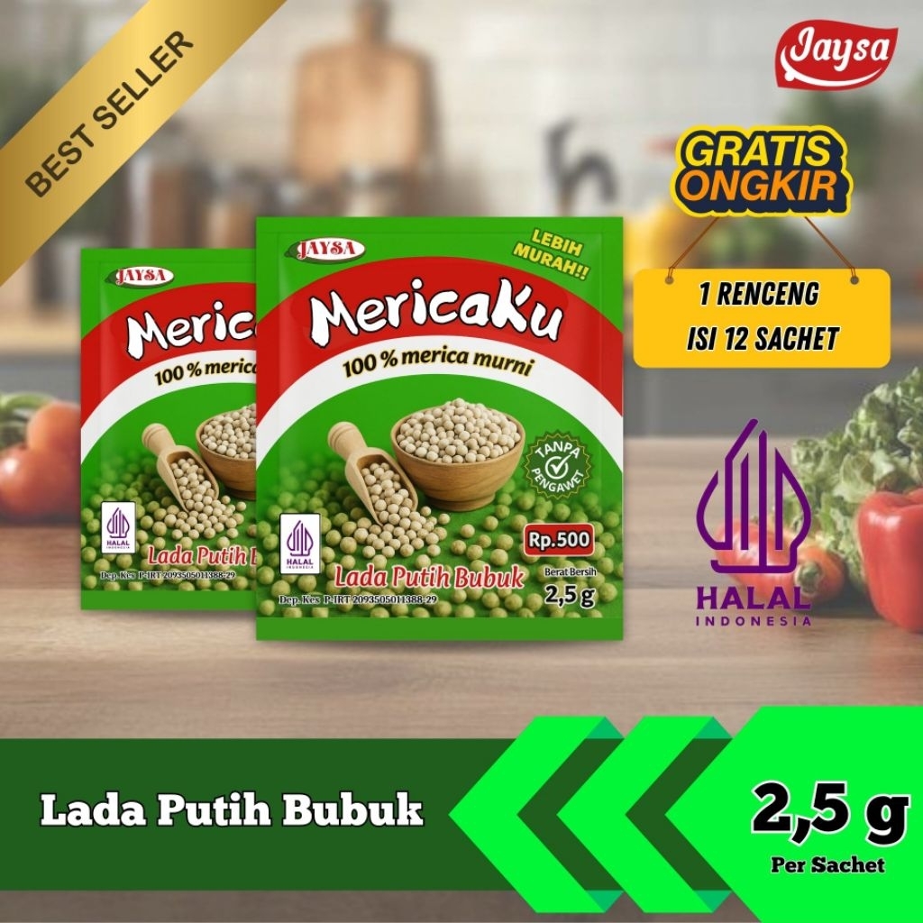 

Lada Putih Bubuk Sachet Ekonomis - 1 renceng 12 sachet – MericaKu Bumbu Masakan Juara Kualitasnya
