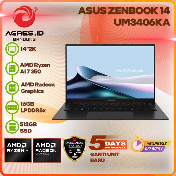 ASUS ZENBOOK 14 UM3406KA RYZEN AI 7 350 16GB 512GB 14" 2K OLED
