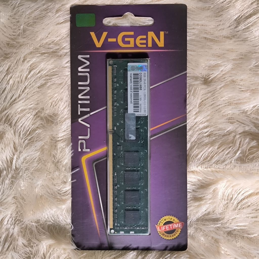 RAM Komputer DDR3L 8GB V-Gen Platinum 1600 Mhz 1.35 Volt