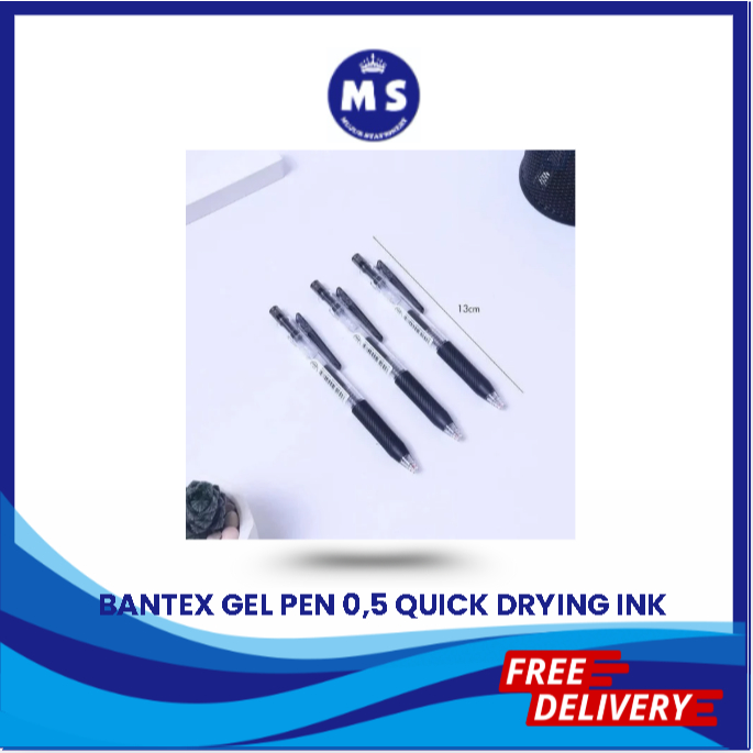 

BANTEX GEL PEN SOFT TIP 0,55 mm QUICK DRYING / CEPAT KERING BG1110
