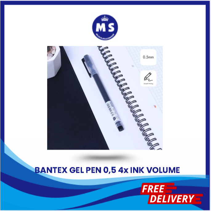

BANTEX GEL PEN 0,5mm 4x INK VOLUME (1600 METER) BG1003