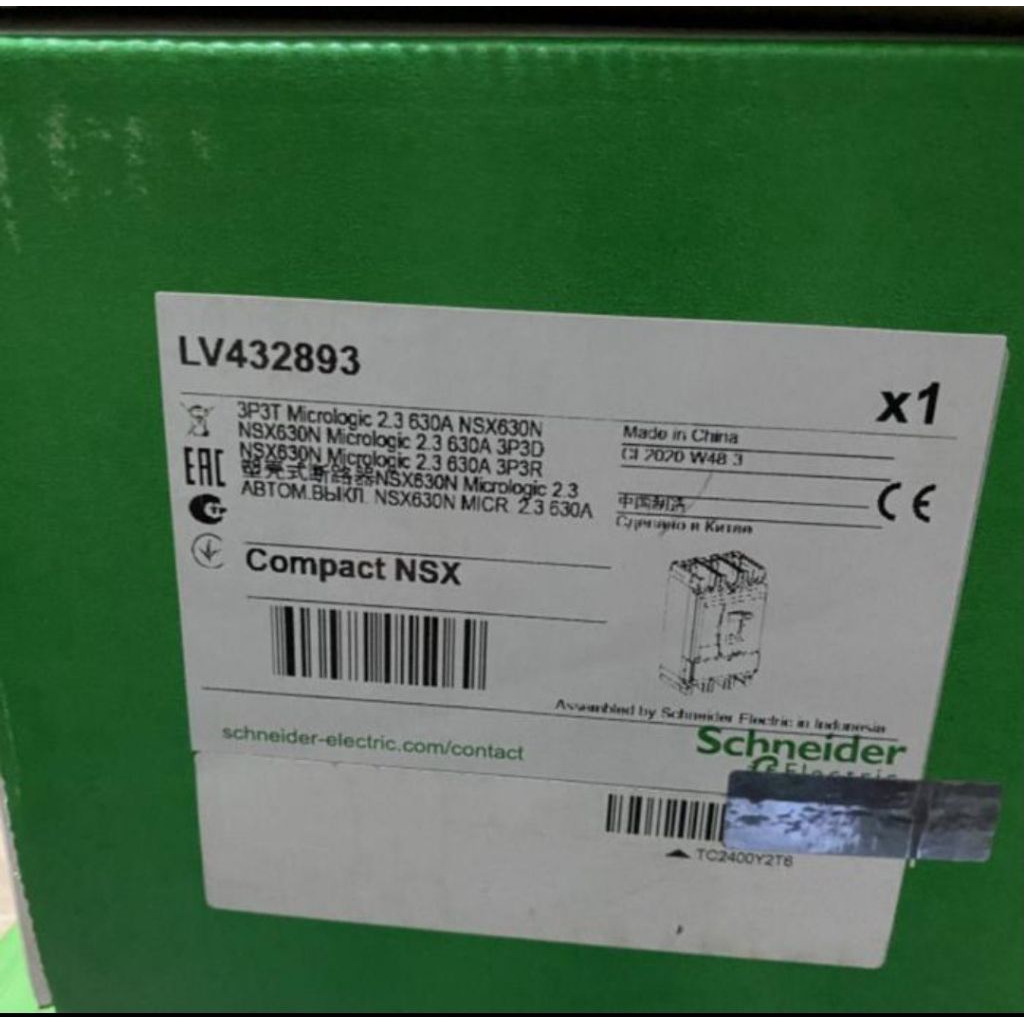 MCCB NSX630N 630A 3P 50KA SCHNEIDER ORIGINAL