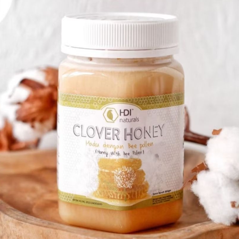 

Clover honey 500gr original exp 2029 + sendok kayu