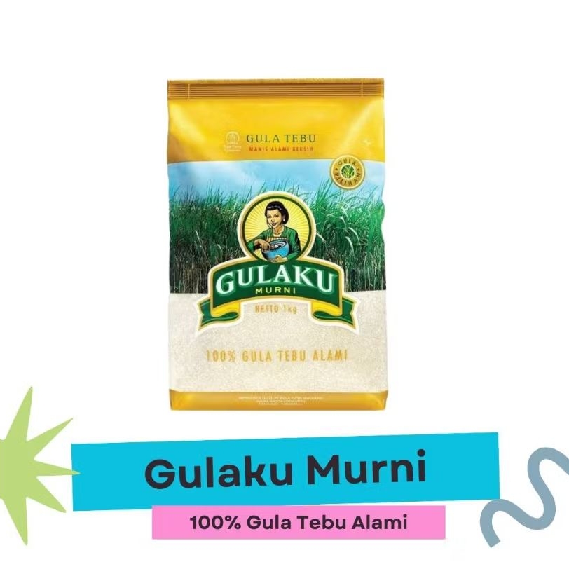 

Gulaku Murni 100% Gula Tebu Alami Berat 1 kg