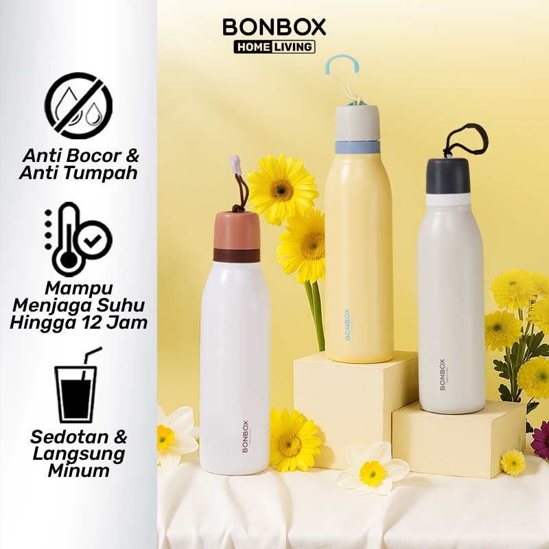BONBOX Homeliving - Botol Minum Stainless Steel 530ML Tumbler Vacuum Flask BPA Free Thermos Tahan Pa