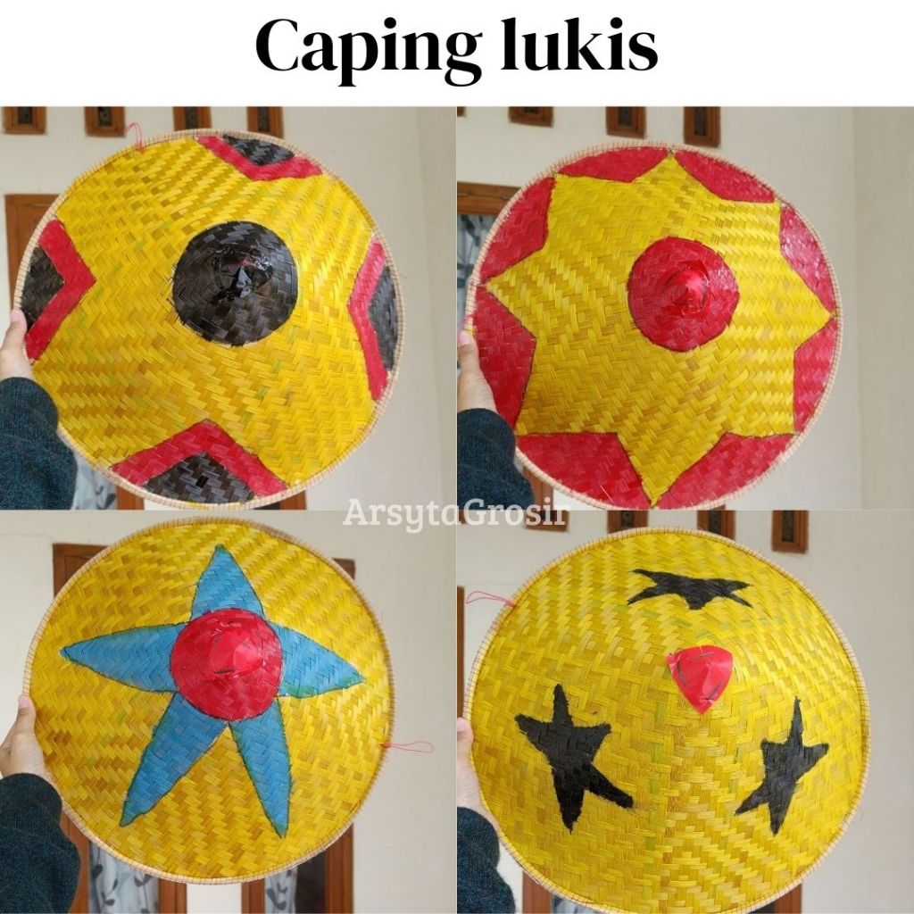 caping lukis dekorasi - caping lukis anak