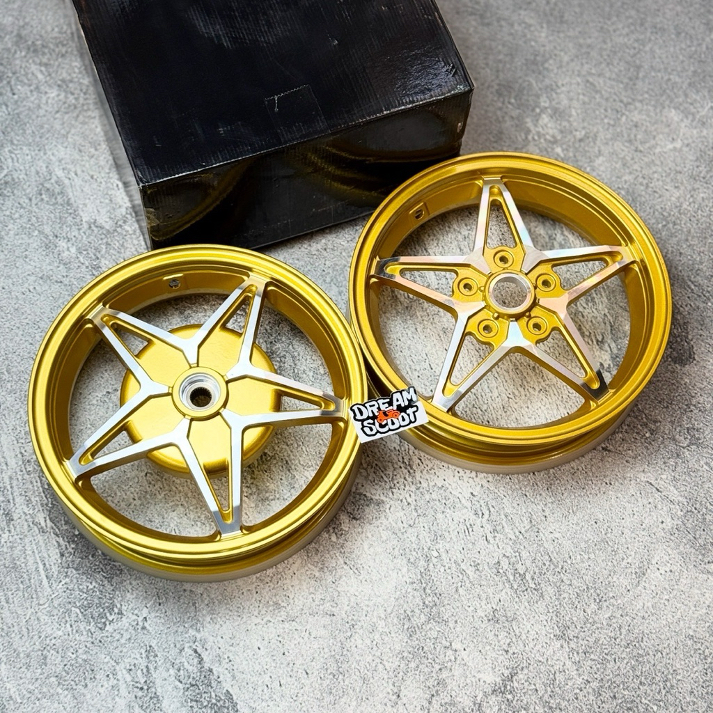 Velg Nobrand Star Gold R12 Vespa Matic Vespa sprint Vespa Primavera Vespa S Vespa LX Velg Vespa mati