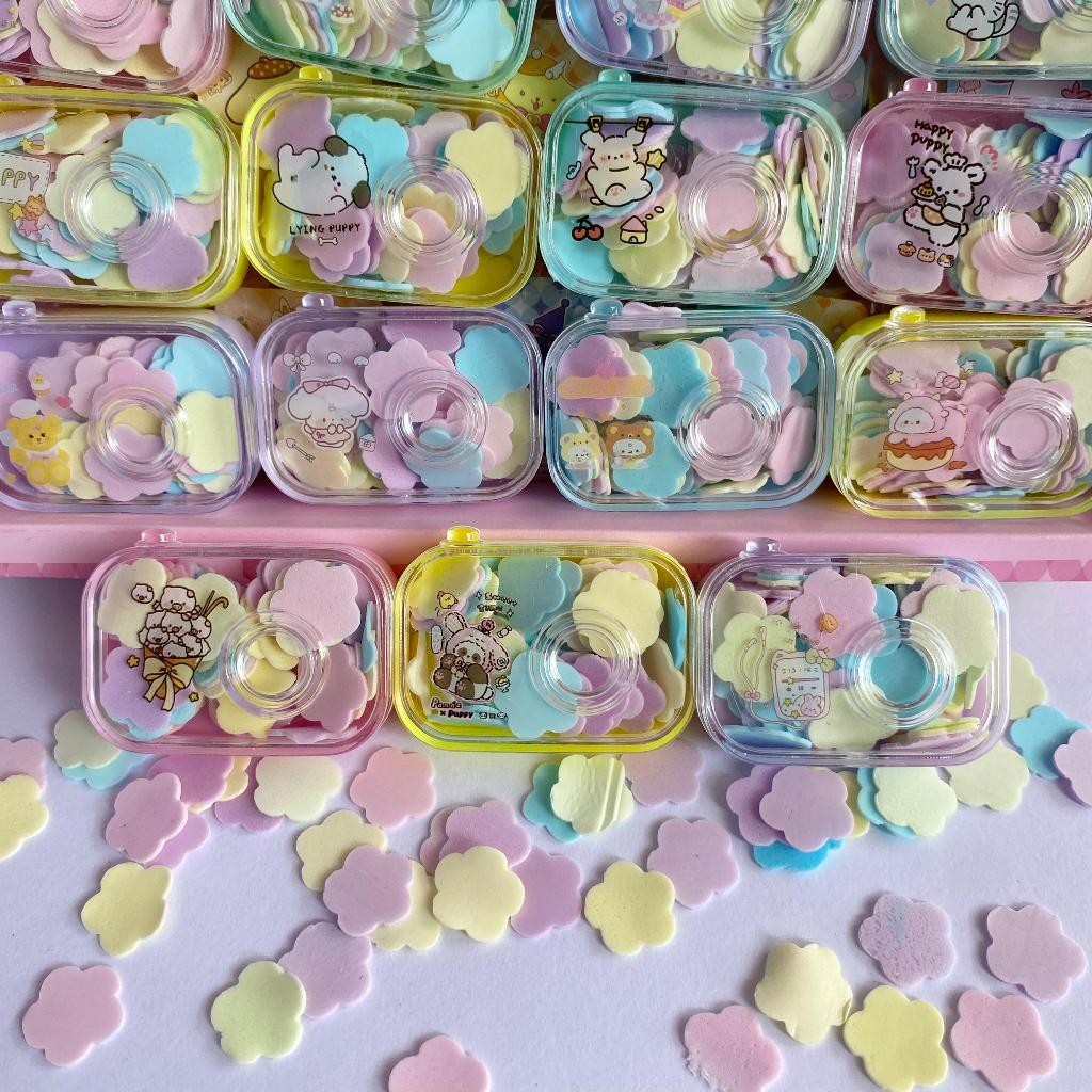 Sabun Kertas Mini Bintang / Sabun Kertas Bunga - Bunga / Sabun Kertas Warna - warni / Sabun Cuci Tan