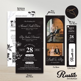 CETAK UNDANGAN PERNIKAHAN - UNDANGAN PERNIKAHAN RUSTIC TALI AESTHETIC - UNDANGAN PERNIKAHAN UNIK