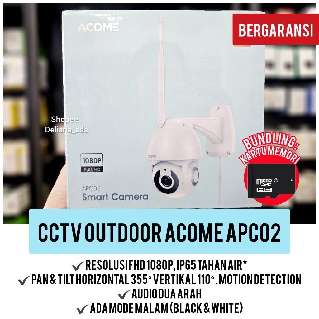 Cctv Acome APC02 FHD Garansi Resmi 1 Tahun Cctv Outdoor Acome APC02 Security Camera Acome APC02
