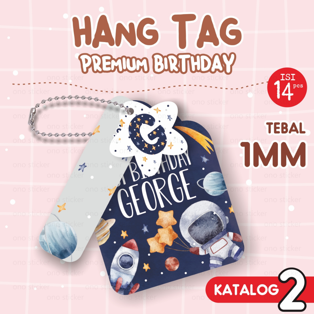 

Hang tag birthday tebal 1mm ulang tahun anak lucu premium