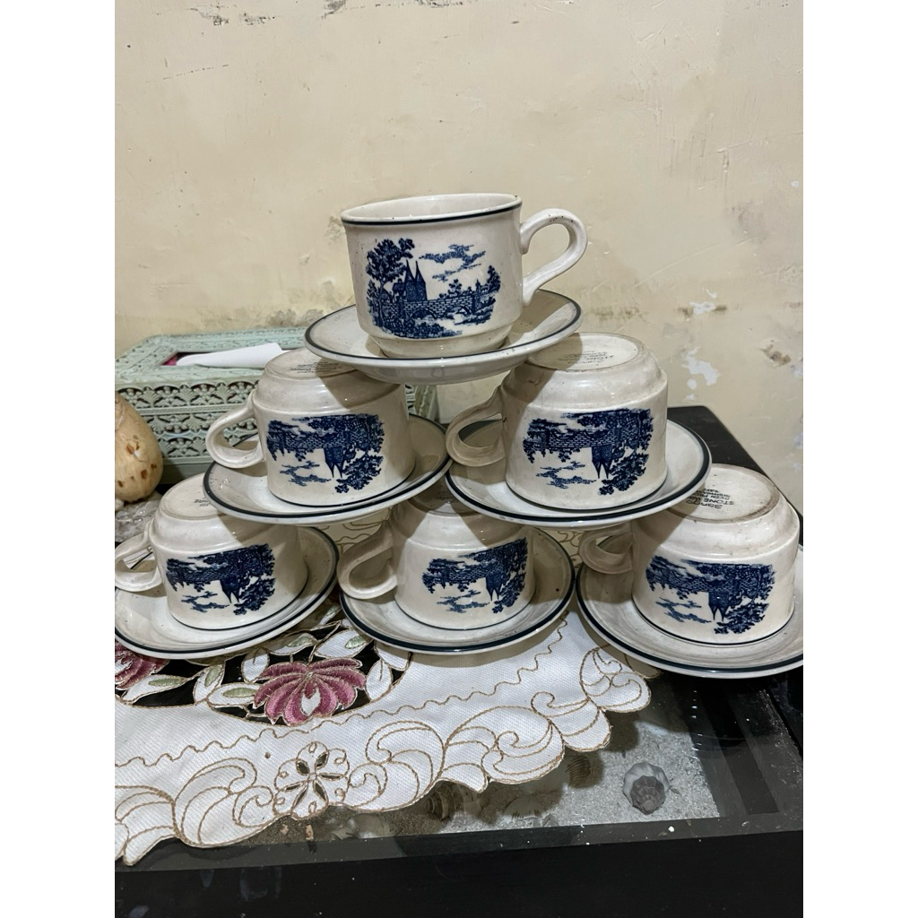 Tea Set Cangkir dan piring tatakan Merk Sango