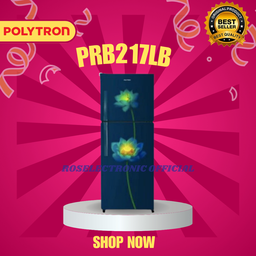Kulkas POLYTRON 2 Pintu Beauty Steel PRB 217LB 210L/PRB-217LB/PRB 217LB/PRB217LB/ORIGINAL BERGARANSI
