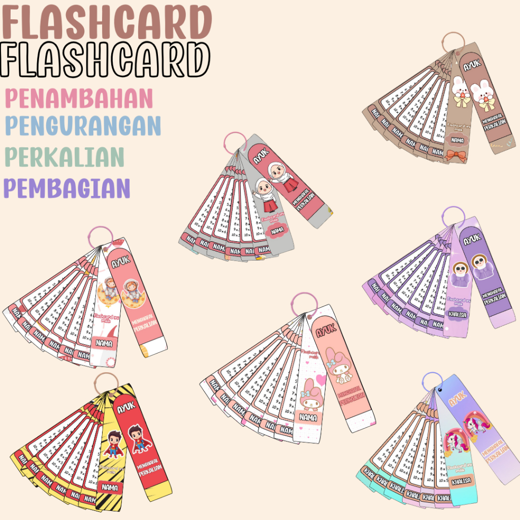 

FLASHCARD PERKALIAN - FLASHCARD PEMBAGIAN - FLASHCARD BELAJAR - MUDAH MATEMATIKA