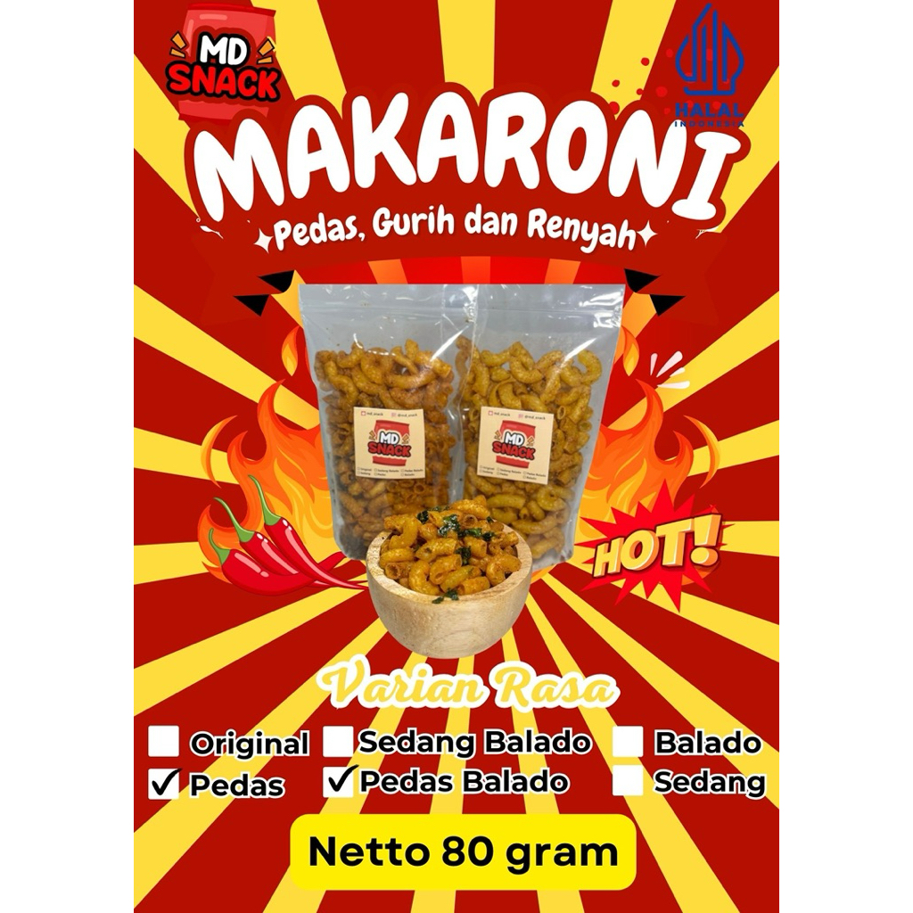 

Makaroni 80 Gram pedas Daun Jeruk