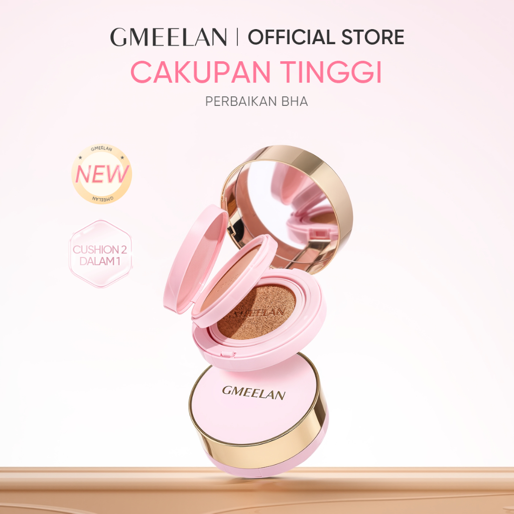 GMEELAN 2in1 High Coverage Cushion Powder Foundation Black Truffle BHA Repair 7g+10g Air Cushion Mak