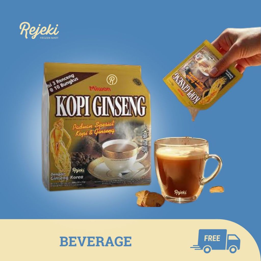 

Miwon Kopi Ginseng 20 Sachet - Rejeki Frozen