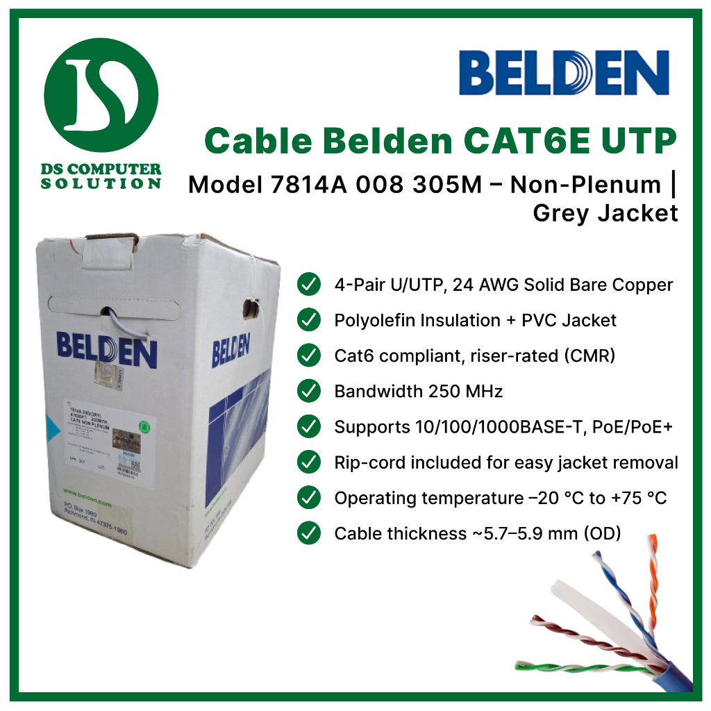 Kabel Belden UTP Cat6 Abu 305Meter