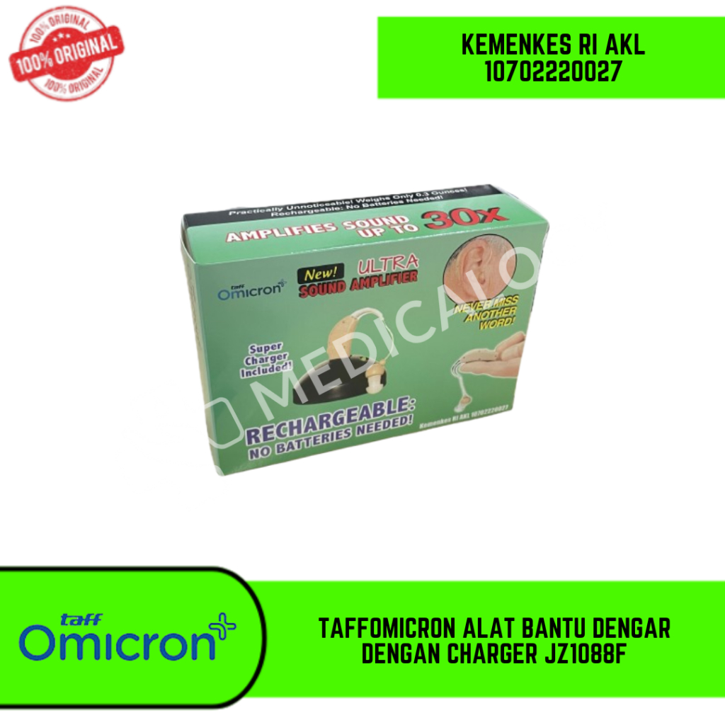 TaffOmicron JZ 1088F Alat Bantu Dengar dengan Charger JZ1088F JZ-1088F