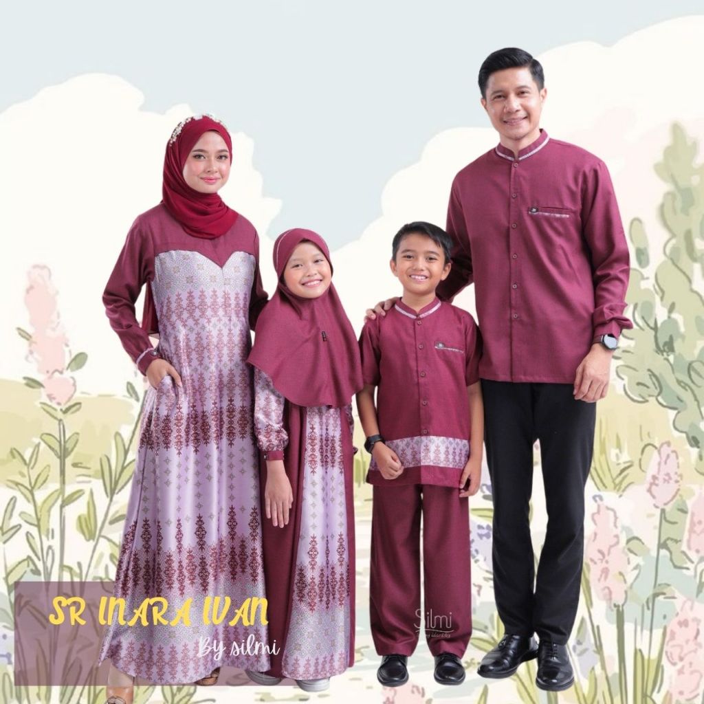 Baju Couple Pasangan Kondangan Seragam Kopel Sarimbit Keluarga Bahan Katun Madinah Silmi Inara Ivan