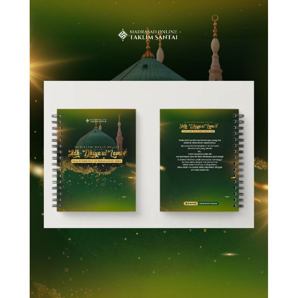 

Notebook Cover Maulid Dhiyaul Lami'