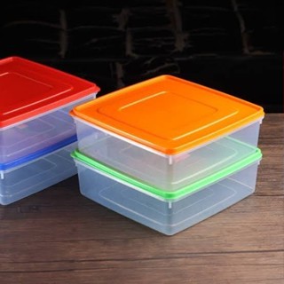 Kotak Kue Lapis Plastik Tantos 5131 Awet Kuat Tebal Ukuran S Kecil 21X21X7CM Food Keeper Box Kulkas 