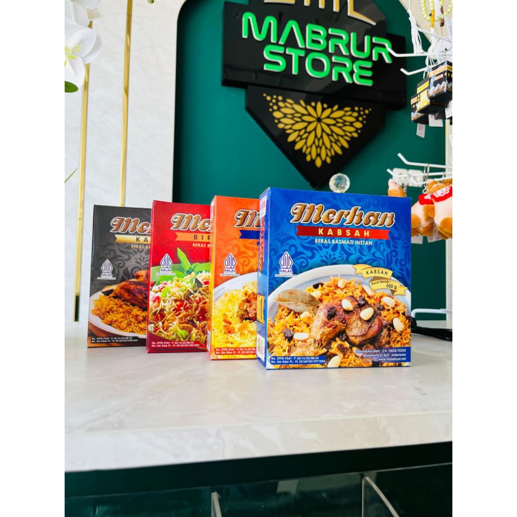 

merhan beras basmati instan | masak instan | beras bumbu | nasi kebuli | nasi mandhi | nasi ala timur tengah |