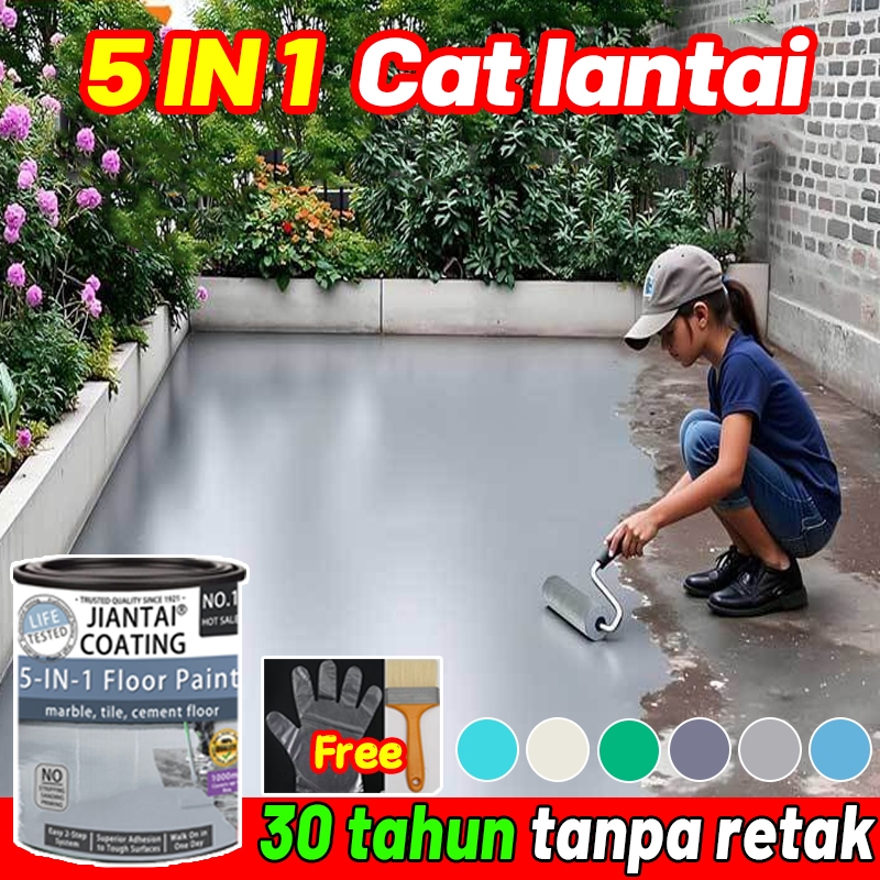 5 in 1cat epoxy lantai cat lantai epoxy lantai semen Cocok untuk lantai /pabrik/ gudang /bengkel /ka