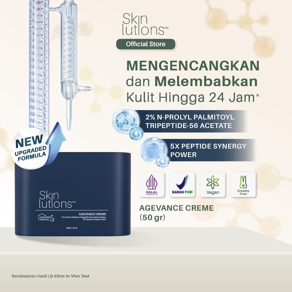 SKINLUTIONS ESC Agevance Moisturizer Cream / Pelembab Wajah & Anti Aging Kusam Kerutan Niacinamide +
