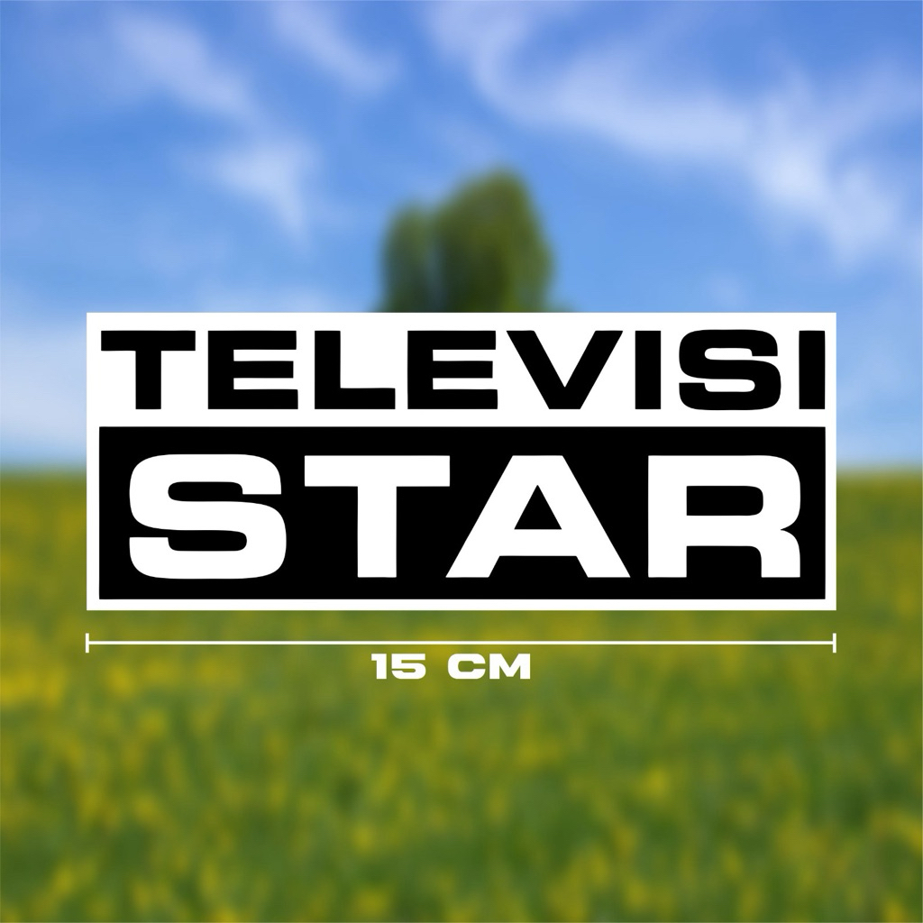 STIKER TVS TELEVISI STAR LOGO