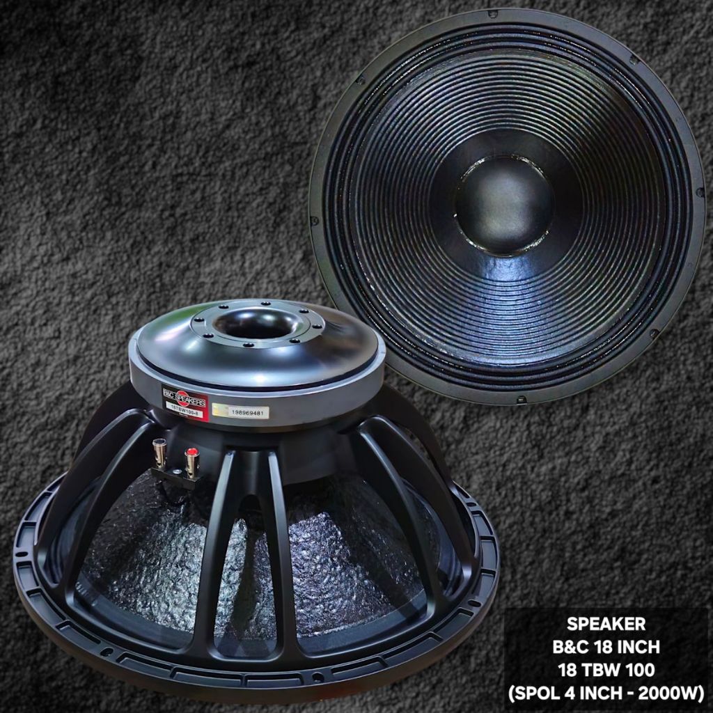 Speaker B&C 18 Inch 18TBW100 / BNC 18" 18 TBW 100 SubWoofer