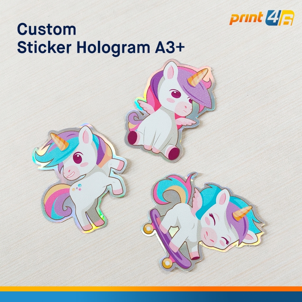 

Stiker Hologram UV A3+ Hologram Rainbow Hologram Galaxy Kisscut Diecut
