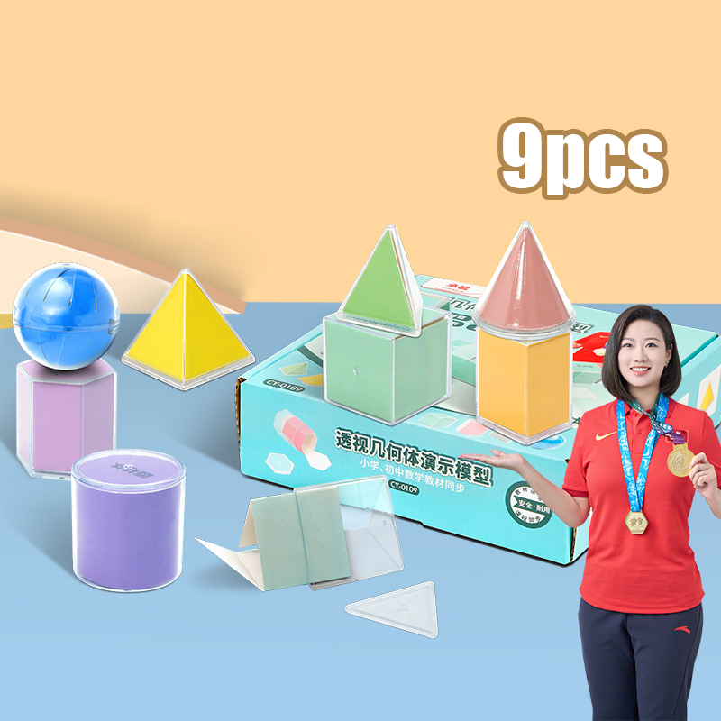 SIAP 9pcs/box Alat Peraga Matematika Peraga Matematika Sd Model Bangun Ruang Alat Peraga Bangun Ruan