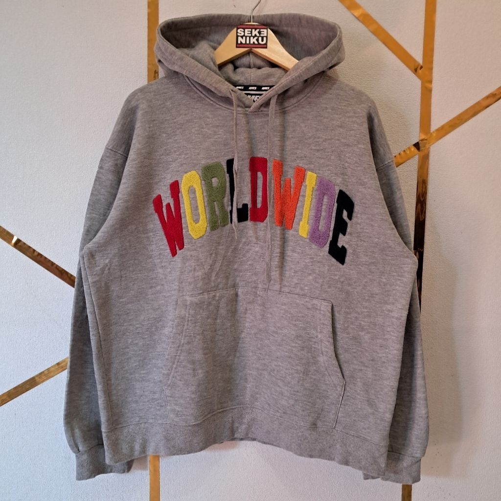 Hoodie AMES WORLDWIDE Bordir Towel Idol KPop Baekhyun EXO Bahan fleece tebal