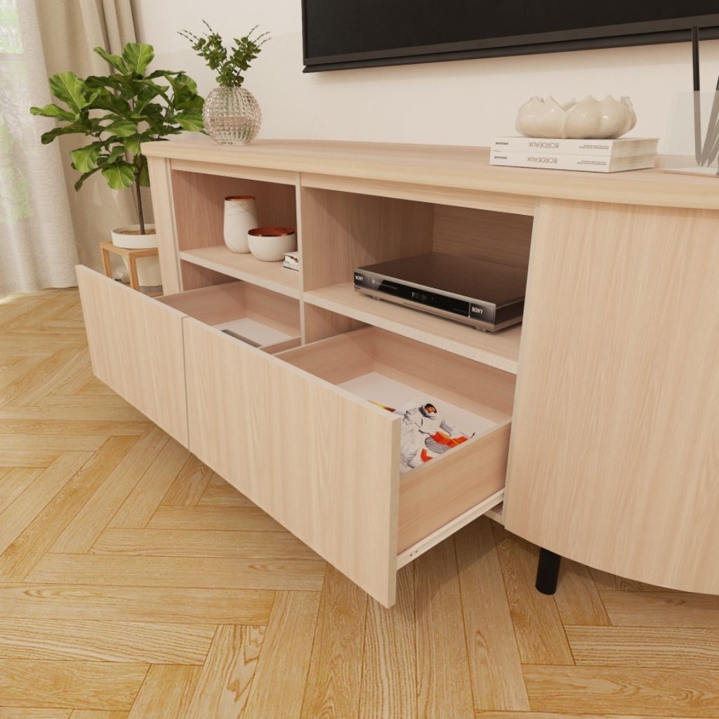 Meja TV Cardiff/Meja TV/Backdrop TV/ Meja Multiplek/ Meja TV Kayu/ Backdrop TV Multiplek/ Multiplek/