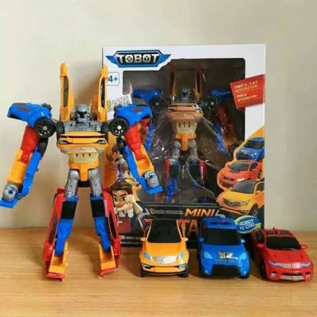 Tobot Tritan Jumbo / Mainan Robot Tritan 3In1 Uk 28Cm Jumbo / Mainan Mobil-mobilan Bisa Berubah Jadi