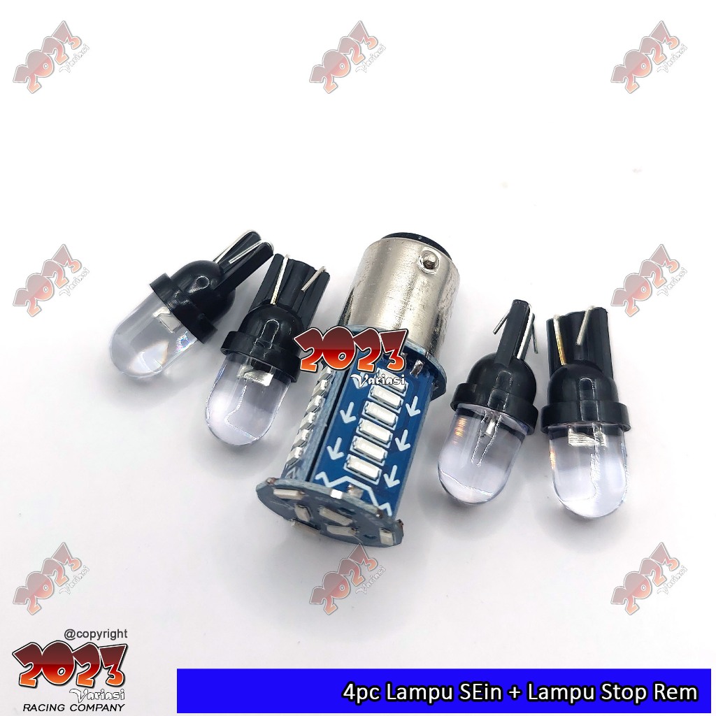 Lampu rem kedip + 4 Lampu Sen / Senja Jelly 6Led Flash Kedip