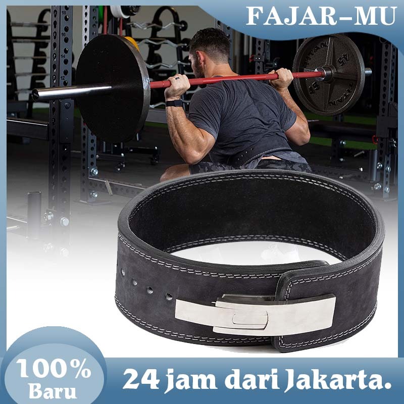 Sabuk Gym Kulit Asli / Lever Belt Powerlifting / Gesper Gym Penyangga Pinggang